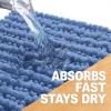 image:imageOLANLY Bathroom Rug Mat 30x20 Thick Soft and Absorbent Chenille Bath Mat NonSlip Rubber Backing Machine Washable Quick Dry Bath Rugs for Tub Shower Floor Home Decor Accessories GreyCornflower Blue
