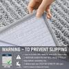 image:imageOLANLY Bathroom Rug Mat 30x20 Thick Soft and Absorbent Chenille Bath Mat NonSlip Rubber Backing Machine Washable Quick Dry Bath Rugs for Tub Shower Floor Home Decor Accessories GreyLight Grey
