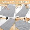 image:imageOLANLY Bathroom Rug Mat 30x20 Thick Soft and Absorbent Chenille Bath Mat NonSlip Rubber Backing Machine Washable Quick Dry Bath Rugs for Tub Shower Floor Home Decor Accessories GreyLight Grey