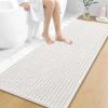 image:imageOLANLY Bathroom Rug Mat 30x20 Thick Soft and Absorbent Chenille Bath Mat NonSlip Rubber Backing Machine Washable Quick Dry Bath Rugs for Tub Shower Floor Home Decor Accessories GreyIvory