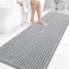 image:imageOLANLY Bathroom Rug Mat 30x20 Thick Soft and Absorbent Chenille Bath Mat NonSlip Rubber Backing Machine Washable Quick Dry Bath Rugs for Tub Shower Floor Home Decor Accessories GreyLight Grey