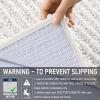 image:imageOLANLY Bathroom Rug Mat 30x20 Thick Soft and Absorbent Chenille Bath Mat NonSlip Rubber Backing Machine Washable Quick Dry Bath Rugs for Tub Shower Floor Home Decor Accessories GreyIvory