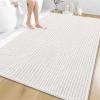 image:imageOLANLY Bathroom Rug Mat 30x20 Thick Soft and Absorbent Chenille Bath Mat NonSlip Rubber Backing Machine Washable Quick Dry Bath Rugs for Tub Shower Floor Home Decor Accessories GreyIvory