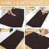 image:imageOLANLY Bathroom Rug Mat 30x20 Thick Soft and Absorbent Chenille Bath Mat NonSlip Rubber Backing Machine Washable Quick Dry Bath Rugs for Tub Shower Floor Home Decor Accessories GreyBrown