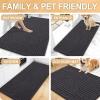image:imageOLANLY Bathroom Rug Mat 30x20 Thick Soft and Absorbent Chenille Bath Mat NonSlip Rubber Backing Machine Washable Quick Dry Bath Rugs for Tub Shower Floor Home Decor Accessories GreyDark Grey