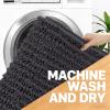 image:imageOLANLY Bathroom Rug Mat 30x20 Thick Soft and Absorbent Chenille Bath Mat NonSlip Rubber Backing Machine Washable Quick Dry Bath Rugs for Tub Shower Floor Home Decor Accessories GreyDark Grey