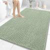 image:imageOLANLY Bathroom Rug Mat 30x20 Thick Soft and Absorbent Chenille Bath Mat NonSlip Rubber Backing Machine Washable Quick Dry Bath Rugs for Tub Shower Floor Home Decor Accessories GreySage Green
