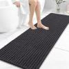 image:imageOLANLY Bathroom Rug Mat 30x20 Thick Soft and Absorbent Chenille Bath Mat NonSlip Rubber Backing Machine Washable Quick Dry Bath Rugs for Tub Shower Floor Home Decor Accessories GreyDark Grey