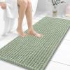 image:imageOLANLY Bathroom Rug Mat 30x20 Thick Soft and Absorbent Chenille Bath Mat NonSlip Rubber Backing Machine Washable Quick Dry Bath Rugs for Tub Shower Floor Home Decor Accessories GreySage Green