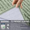 image:imageOLANLY Bathroom Rug Mat 30x20 Thick Soft and Absorbent Chenille Bath Mat NonSlip Rubber Backing Machine Washable Quick Dry Bath Rugs for Tub Shower Floor Home Decor Accessories GreySage Green