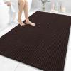 image:imageOLANLY Bathroom Rug Mat 30x20 Thick Soft and Absorbent Chenille Bath Mat NonSlip Rubber Backing Machine Washable Quick Dry Bath Rugs for Tub Shower Floor Home Decor Accessories GreyBrown