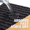 image:imageOLANLY Bathroom Rug Mat 30x20 Thick Soft and Absorbent Chenille Bath Mat NonSlip Rubber Backing Machine Washable Quick Dry Bath Rugs for Tub Shower Floor Home Decor Accessories GreyDark Grey