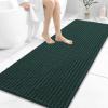 image:imageOLANLY Bathroom Rug Mat 30x20 Thick Soft and Absorbent Chenille Bath Mat NonSlip Rubber Backing Machine Washable Quick Dry Bath Rugs for Tub Shower Floor Home Decor Accessories GreyBlackish Green