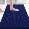 image:imageOLANLY Bathroom Rug Mat 30x20 Thick Soft and Absorbent Chenille Bath Mat NonSlip Rubber Backing Machine Washable Quick Dry Bath Rugs for Tub Shower Floor Home Decor Accessories GreyNavy Blue