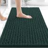 image:imageOLANLY Bathroom Rug Mat 30x20 Thick Soft and Absorbent Chenille Bath Mat NonSlip Rubber Backing Machine Washable Quick Dry Bath Rugs for Tub Shower Floor Home Decor Accessories GreyBlackish Green