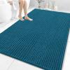 image:imageOLANLY Bathroom Rug Mat 30x20 Thick Soft and Absorbent Chenille Bath Mat NonSlip Rubber Backing Machine Washable Quick Dry Bath Rugs for Tub Shower Floor Home Decor Accessories GreyPeacock Blue