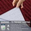 image:imageOLANLY Bathroom Rug Mat 30x20 Thick Soft and Absorbent Chenille Bath Mat NonSlip Rubber Backing Machine Washable Quick Dry Bath Rugs for Tub Shower Floor Home Decor Accessories GreyBurgundy