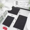 image:imageOLANLY Bathroom Rug Mat 30x20 Thick Soft and Absorbent Chenille Bath Mat NonSlip Rubber Backing Machine Washable Quick Dry Bath Rugs for Tub Shower Floor Home Decor Accessories GreyDark Grey