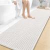 image:imageOLANLY Bathroom Rug Mat 30x20 Thick Soft and Absorbent Chenille Bath Mat NonSlip Rubber Backing Machine Washable Quick Dry Bath Rugs for Tub Shower Floor Home Decor Accessories GreyIvory