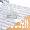 image:imageOLANLY Bathroom Rug Mat 30x20 Thick Soft and Absorbent Chenille Bath Mat NonSlip Rubber Backing Machine Washable Quick Dry Bath Rugs for Tub Shower Floor Home Decor Accessories GreyWhite