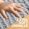 image:imageOLANLY Bathroom Rug Mat 30x20 Thick Soft and Absorbent Chenille Bath Mat NonSlip Rubber Backing Machine Washable Quick Dry Bath Rugs for Tub Shower Floor Home Decor Accessories GreyLight Grey