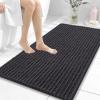 image:imageOLANLY Bathroom Rug Mat 30x20 Thick Soft and Absorbent Chenille Bath Mat NonSlip Rubber Backing Machine Washable Quick Dry Bath Rugs for Tub Shower Floor Home Decor Accessories GreyDark Grey