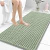 image:imageOLANLY Bathroom Rug Mat 30x20 Thick Soft and Absorbent Chenille Bath Mat NonSlip Rubber Backing Machine Washable Quick Dry Bath Rugs for Tub Shower Floor Home Decor Accessories GreySage Green