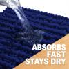 image:imageOLANLY Bathroom Rug Mat 30x20 Thick Soft and Absorbent Chenille Bath Mat NonSlip Rubber Backing Machine Washable Quick Dry Bath Rugs for Tub Shower Floor Home Decor Accessories GreyNavy Blue