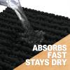 image:imageOLANLY Bathroom Rug Mat 30x20 Thick Soft and Absorbent Chenille Bath Mat NonSlip Rubber Backing Machine Washable Quick Dry Bath Rugs for Tub Shower Floor Home Decor Accessories GreyBlack