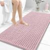 image:imageOLANLY Bathroom Rug Mat 30x20 Thick Soft and Absorbent Chenille Bath Mat NonSlip Rubber Backing Machine Washable Quick Dry Bath Rugs for Tub Shower Floor Home Decor Accessories GreyDusty Rose