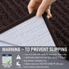 image:imageOLANLY Bathroom Rug Mat 30x20 Thick Soft and Absorbent Chenille Bath Mat NonSlip Rubber Backing Machine Washable Quick Dry Bath Rugs for Tub Shower Floor Home Decor Accessories GreyBrown