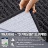 image:imageOLANLY Bathroom Rug Mat 30x20 Thick Soft and Absorbent Chenille Bath Mat NonSlip Rubber Backing Machine Washable Quick Dry Bath Rugs for Tub Shower Floor Home Decor Accessories GreyDark Grey