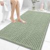 image:imageOLANLY Bathroom Rug Mat 30x20 Thick Soft and Absorbent Chenille Bath Mat NonSlip Rubber Backing Machine Washable Quick Dry Bath Rugs for Tub Shower Floor Home Decor Accessories GreySage Green