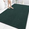 image:imageOLANLY Bathroom Rug Mat 30x20 Thick Soft and Absorbent Chenille Bath Mat NonSlip Rubber Backing Machine Washable Quick Dry Bath Rugs for Tub Shower Floor Home Decor Accessories GreyBlackish Green