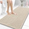 image:imageOLANLY Bathroom Rug Mat 30x20 Thick Soft and Absorbent Chenille Bath Mat NonSlip Rubber Backing Machine Washable Quick Dry Bath Rugs for Tub Shower Floor Home Decor Accessories GreySand