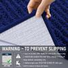 image:imageOLANLY Bathroom Rug Mat 30x20 Thick Soft and Absorbent Chenille Bath Mat NonSlip Rubber Backing Machine Washable Quick Dry Bath Rugs for Tub Shower Floor Home Decor Accessories GreyNavy Blue