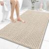 image:imageOLANLY Bathroom Rug Mat 30x20 Thick Soft and Absorbent Chenille Bath Mat NonSlip Rubber Backing Machine Washable Quick Dry Bath Rugs for Tub Shower Floor Home Decor Accessories GreySand