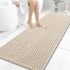image:imageOLANLY Bathroom Rug Mat 30x20 Thick Soft and Absorbent Chenille Bath Mat NonSlip Rubber Backing Machine Washable Quick Dry Bath Rugs for Tub Shower Floor Home Decor Accessories GreySand