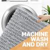 image:imageOLANLY Bathroom Rug Mat 30x20 Thick Soft and Absorbent Chenille Bath Mat NonSlip Rubber Backing Machine Washable Quick Dry Bath Rugs for Tub Shower Floor Home Decor Accessories GreyLight Grey
