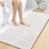image:imageOLANLY Bathroom Rug Mat 30x20 Thick Soft and Absorbent Chenille Bath Mat NonSlip Rubber Backing Machine Washable Quick Dry Bath Rugs for Tub Shower Floor Home Decor Accessories GreyIvory