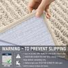 image:imageOLANLY Bathroom Rug Mat 30x20 Thick Soft and Absorbent Chenille Bath Mat NonSlip Rubber Backing Machine Washable Quick Dry Bath Rugs for Tub Shower Floor Home Decor Accessories GreySand