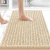 image:imageOLANLY Bathroom Rug Mat 30x20 Thick Soft and Absorbent Chenille Bath Mat NonSlip Rubber Backing Machine Washable Quick Dry Bath Rugs for Tub Shower Floor Home Decor Accessories GreyBeige